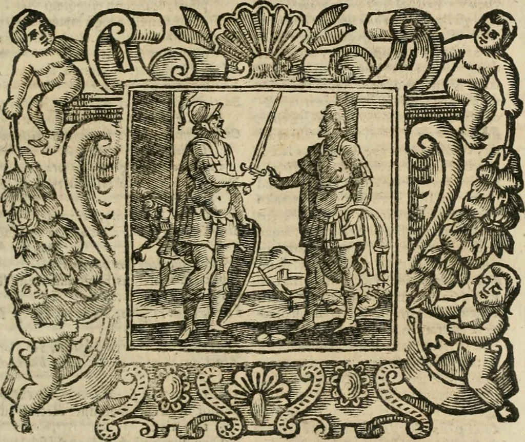 An illustration from Andreae Alciati Emblemata cum commentariis Claudii Minois I.C. Francisci Sanctii Brocensis, & notis Laurentij Pignorij Patavini : nouissima hac editione in continuam vnius commentarij seriem congestis, in certas quasdam quasi classes dispositis, & plusquam dimidia parte auctis, 1661, leaf 788