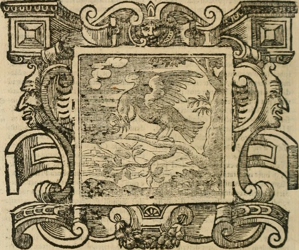 An illustration from Andreae Alciati Emblemata cum commentariis Claudii Minois I.C. Francisci Sanctii Brocensis, & notis Laurentij Pignorij Patavini : nouissima hac editione in continuam vnius commentarij seriem congestis, in certas quasdam quasi classes dispositis, & plusquam dimidia parte auctis, 1661, leaf 805