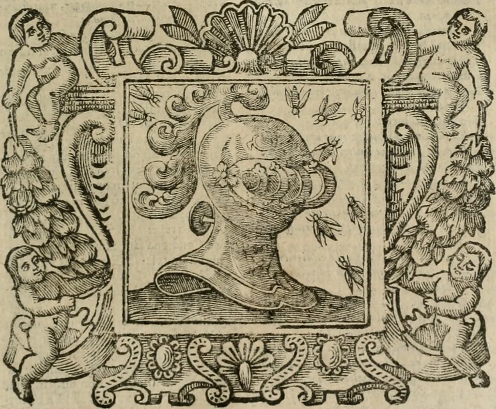 An illustration from Andreae Alciati Emblemata cum commentariis Claudii Minois I.C. Francisci Sanctii Brocensis, & notis Laurentij Pignorij Patavini : nouissima hac editione in continuam vnius commentarij seriem congestis, in certas quasdam quasi classes dispositis, & plusquam dimidia parte auctis, 1661, leaf 820