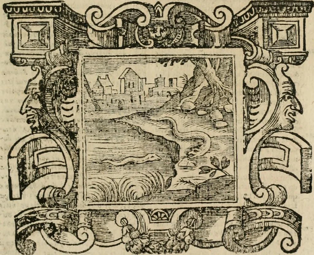 An illustration from Andreae Alciati Emblemata cum commentariis Claudii Minois I.C. Francisci Sanctii Brocensis, & notis Laurentij Pignorij Patavini : nouissima hac editione in continuam vnius commentarij seriem congestis, in certas quasdam quasi classes dispositis, & plusquam dimidia parte auctis, 1661, leaf 900