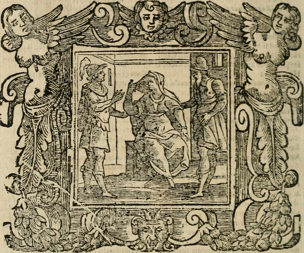 An illustration from Andreae Alciati Emblemata cum commentariis Claudii Minois I.C. Francisci Sanctii Brocensis, & notis Laurentij Pignorij Patavini : nouissima hac editione in continuam vnius commentarij seriem congestis, in certas quasdam quasi classes dispositis, & plusquam dimidia parte auctis, 1661, leaf 921