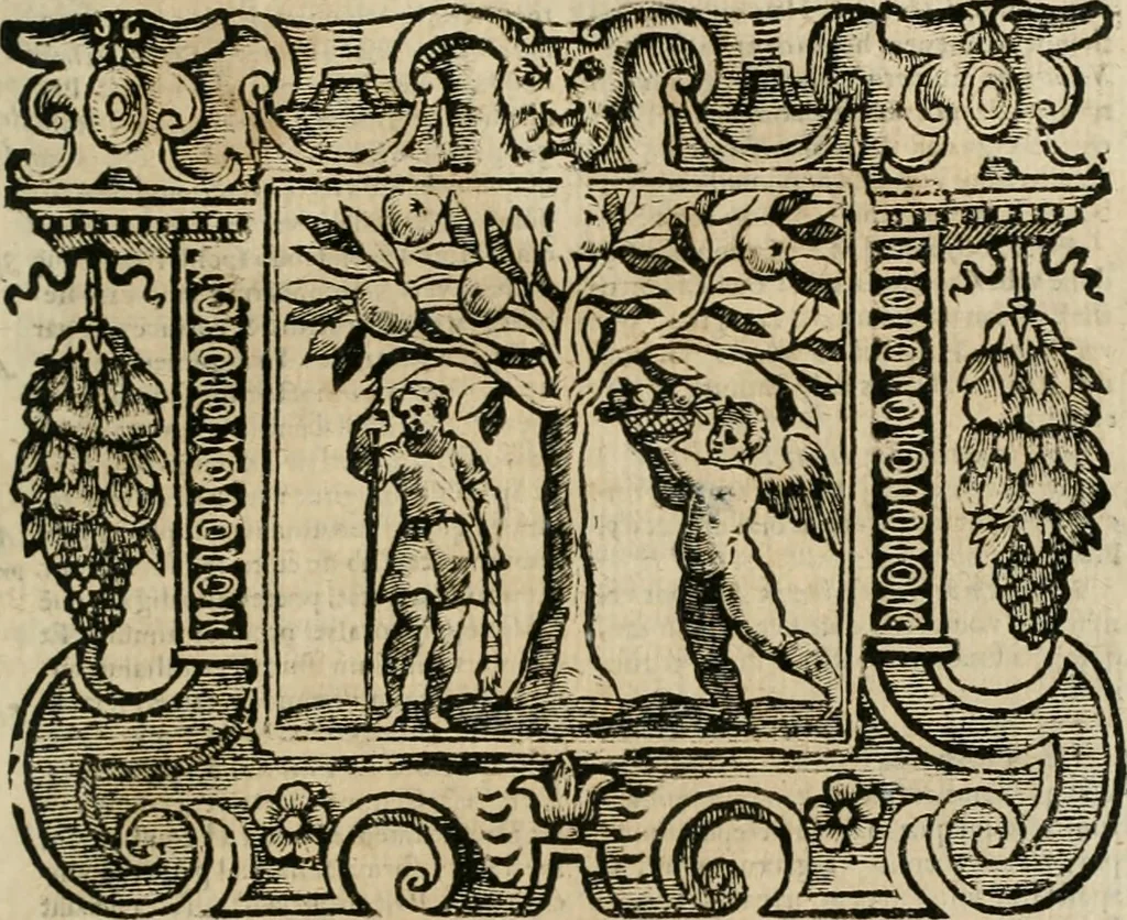 An illustration from Andreae Alciati Emblemata cum commentariis Claudii Minois I.C. Francisci Sanctii Brocensis, & notis Laurentij Pignorij Patavini : nouissima hac editione in continuam vnius commentarij seriem congestis, in certas quasdam quasi classes dispositis, & plusquam dimidia parte auctis, 1661, leaf 944