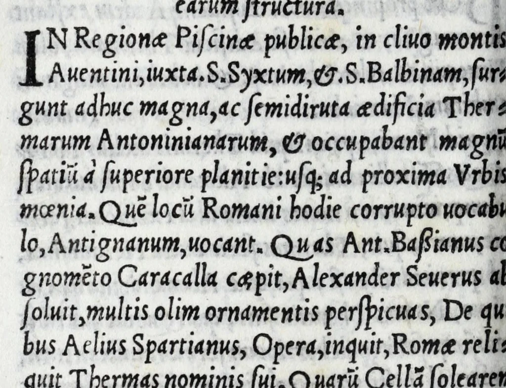 An illustration from Andreae Fuluii Sabini antiquarii De Vrbis antiquitatibus libri quinque ; item, De Vrbis eiusdem laudibus oratio ; In populi Ro. laudem elegeia ; De Romuli, & Remi expositione egloga : quae cuncta, me[n]dis omnibus quib[us] prior editio squallebat : nuper excussa ac repurgata : indice copiosissimo ordinatissimo[que] repposito, 1545, leaf 268