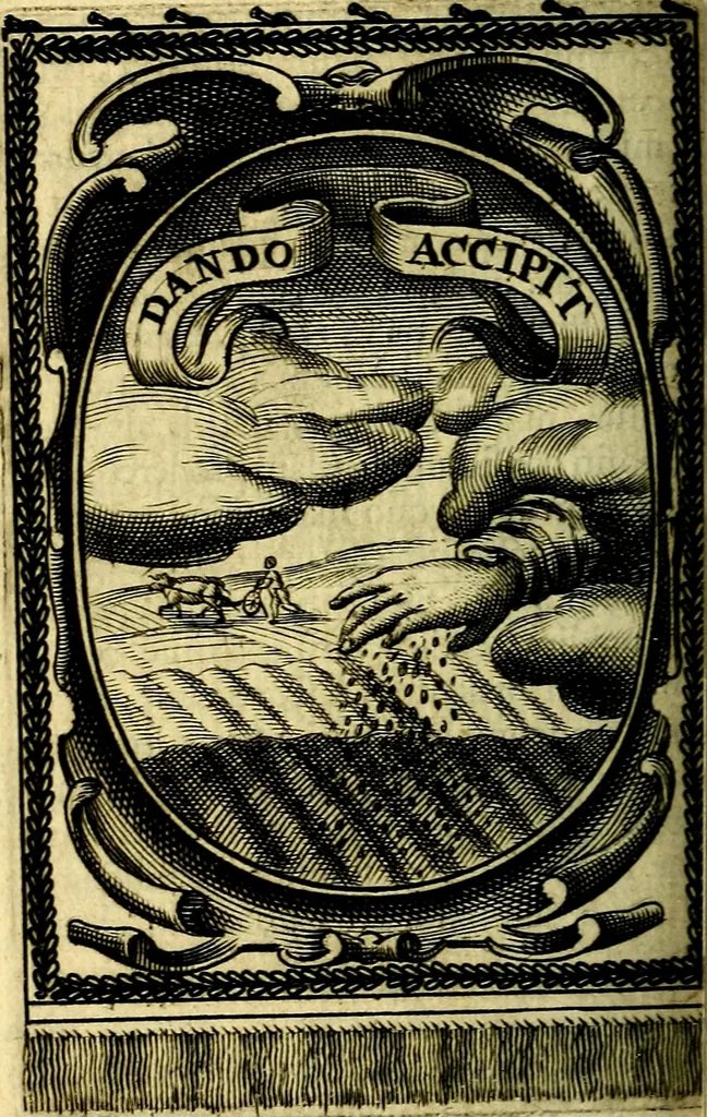 An illustration from Andreae Maximiliani Fredro Castellani Leopoliensis Scriptorum seu togae & belli notationum fragmenta : accesserunt Peristromata regum symbolis expressa, 1660, leaf 345
