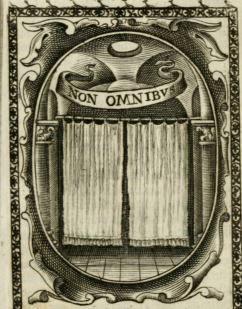 An illustration from Andreae Maximiliani Fredro castellani Leopoliensis, Scriptorum seu togae & belli notationum fragmenta : accesserunt Peristromata regum symbolis expressa, 1660, leaf 334