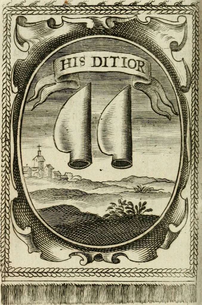 An illustration from Andreae Maximiliani Fredro castellani Leopoliensis, Scriptorum seu togae & belli notationum fragmenta : accesserunt Peristromata regum symbolis expressa, 1660, leaf 347