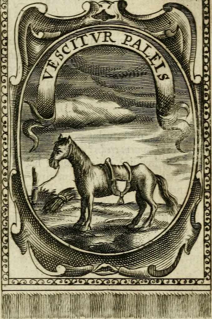 An illustration from Andreae Maximiliani Fredro castellani Leopoliensis, Scriptorum seu togae & belli notationum fragmenta : accesserunt Peristromata regum symbolis expressa, 1660, leaf 370