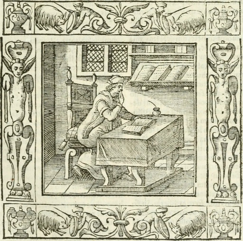 An illustration from Andreæ Alciati emblemata cvm commentariis Clavdii Minois...: & notis Lavrentii Pignorii Patavini : nouissima hac editione in continuam vnius commentarij seriem congestis, in certas quasdam quasi classes dispositis, & plusquam dimidia parte auctis, 1621, leaf 148