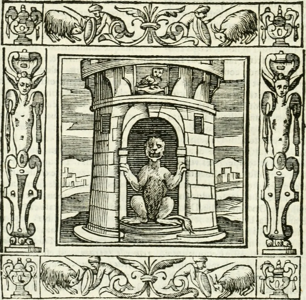 An illustration from Andreæ Alciati emblemata cvm commentariis Clavdii Minois...: & notis Lavrentii Pignorii Patavini : nouissima hac editione in continuam vnius commentarij seriem congestis, in certas quasdam quasi classes dispositis, & plusquam dimidia parte auctis, 1621, leaf 159