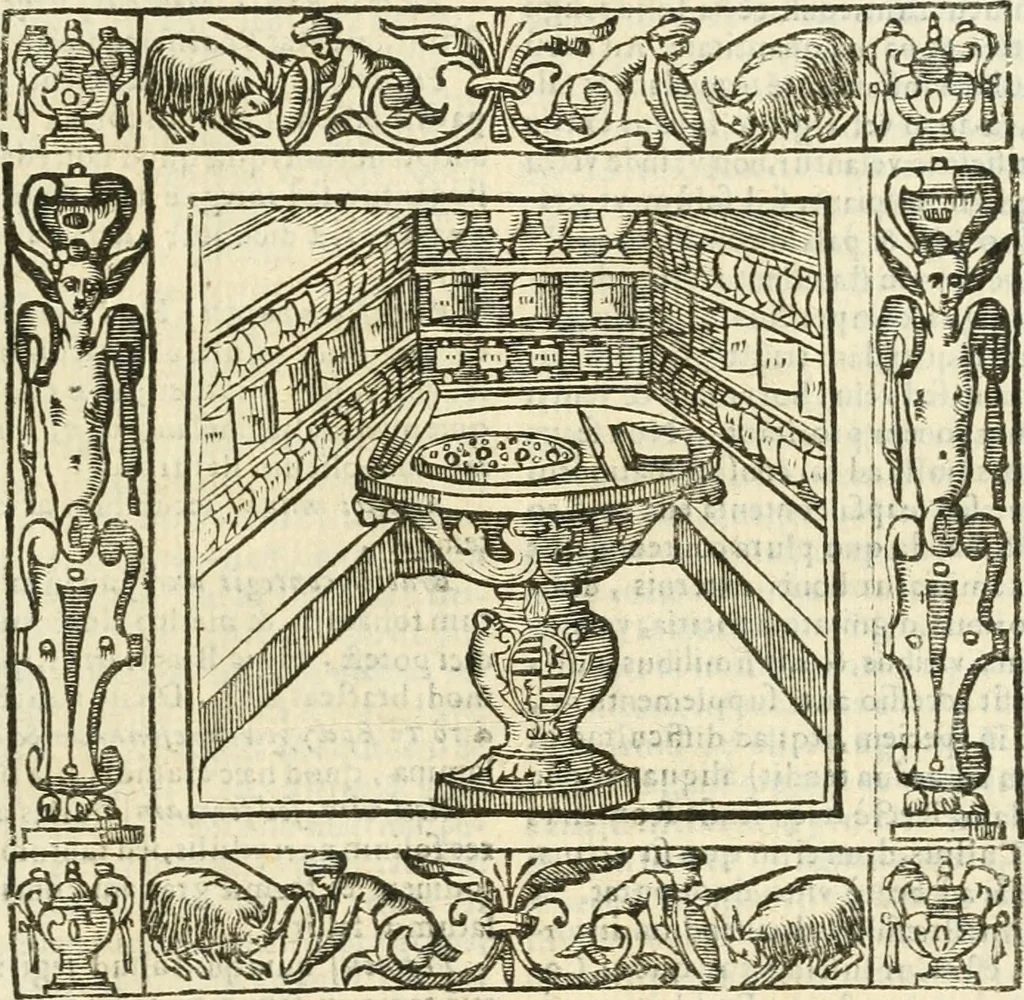 An illustration from Andreæ Alciati emblemata cvm commentariis Clavdii Minois...: & notis Lavrentii Pignorii Patavini : nouissima hac editione in continuam vnius commentarij seriem congestis, in certas quasdam quasi classes dispositis, & plusquam dimidia parte auctis, 1621, leaf 16