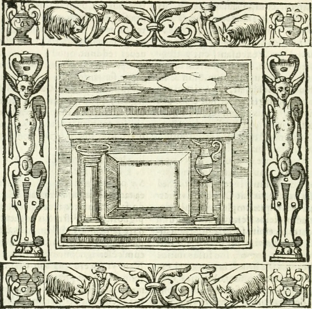 An illustration from Andreæ Alciati emblemata cvm commentariis Clavdii Minois...: & notis Lavrentii Pignorii Patavini : nouissima hac editione in continuam vnius commentarij seriem congestis, in certas quasdam quasi classes dispositis, & plusquam dimidia parte auctis, 1621, leaf 259