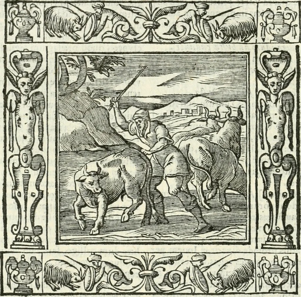 An illustration from Andreæ Alciati emblemata cvm commentariis Clavdii Minois...: & notis Lavrentii Pignorii Patavini : nouissima hac editione in continuam vnius commentarij seriem congestis, in certas quasdam quasi classes dispositis, & plusquam dimidia parte auctis, 1621, leaf 273