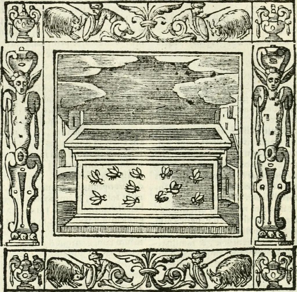 An illustration from Andreæ Alciati emblemata cvm commentariis Clavdii Minois...: & notis Lavrentii Pignorii Patavini : nouissima hac editione in continuam vnius commentarij seriem congestis, in certas quasdam quasi classes dispositis, & plusquam dimidia parte auctis, 1621, leaf 331