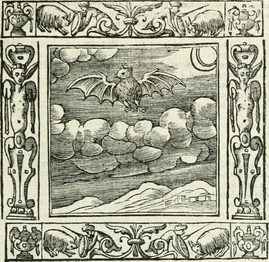 An illustration from Andreæ Alciati emblemata cvm commentariis Clavdii Minois...: & notis Lavrentii Pignorii Patavini : nouissima hac editione in continuam vnius commentarij seriem congestis, in certas quasdam quasi classes dispositis, & plusquam dimidia parte auctis, 1621, leaf 364