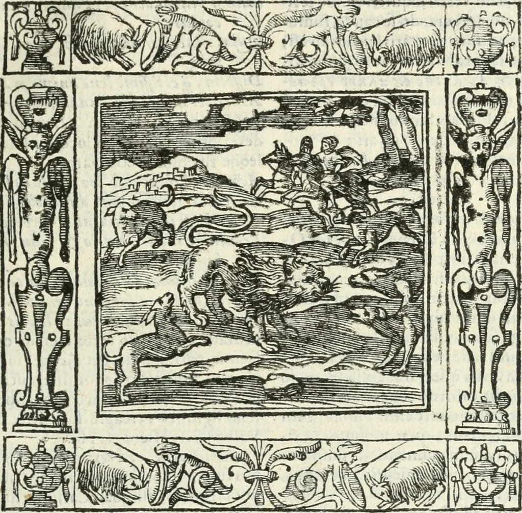 An illustration from Andreæ Alciati emblemata cvm commentariis Clavdii Minois...: & notis Lavrentii Pignorii Patavini : nouissima hac editione in continuam vnius commentarij seriem congestis, in certas quasdam quasi classes dispositis, & plusquam dimidia parte auctis, 1621, leaf 368