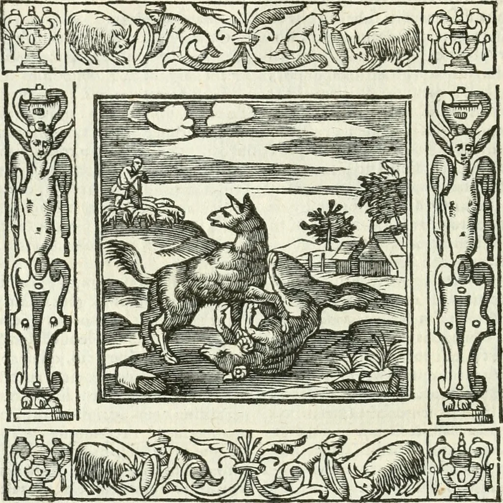 An illustration from Andreæ Alciati emblemata cvm commentariis Clavdii Minois...: & notis Lavrentii Pignorii Patavini : nouissima hac editione in continuam vnius commentarij seriem congestis, in certas quasdam quasi classes dispositis, & plusquam dimidia parte auctis, 1621, leaf 377