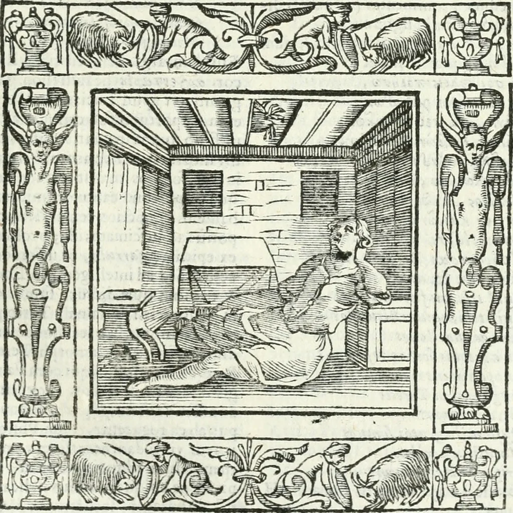 An illustration from Andreæ Alciati emblemata cvm commentariis Clavdii Minois...: & notis Lavrentii Pignorii Patavini : nouissima hac editione in continuam vnius commentarij seriem congestis, in certas quasdam quasi classes dispositis, & plusquam dimidia parte auctis, 1621, leaf 394