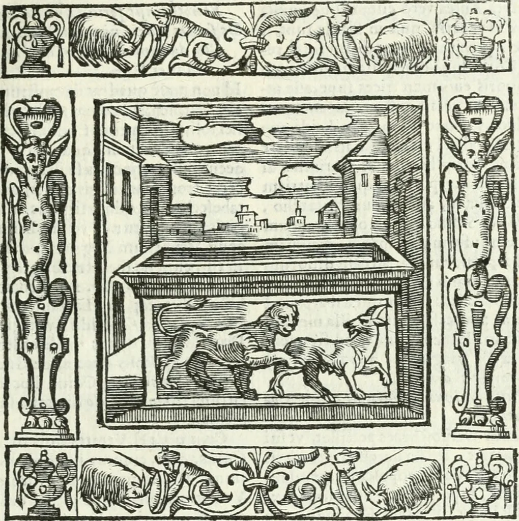 An illustration from Andreæ Alciati emblemata cvm commentariis Clavdii Minois...: & notis Lavrentii Pignorii Patavini : nouissima hac editione in continuam vnius commentarij seriem congestis, in certas quasdam quasi classes dispositis, & plusquam dimidia parte auctis, 1621, leaf 412