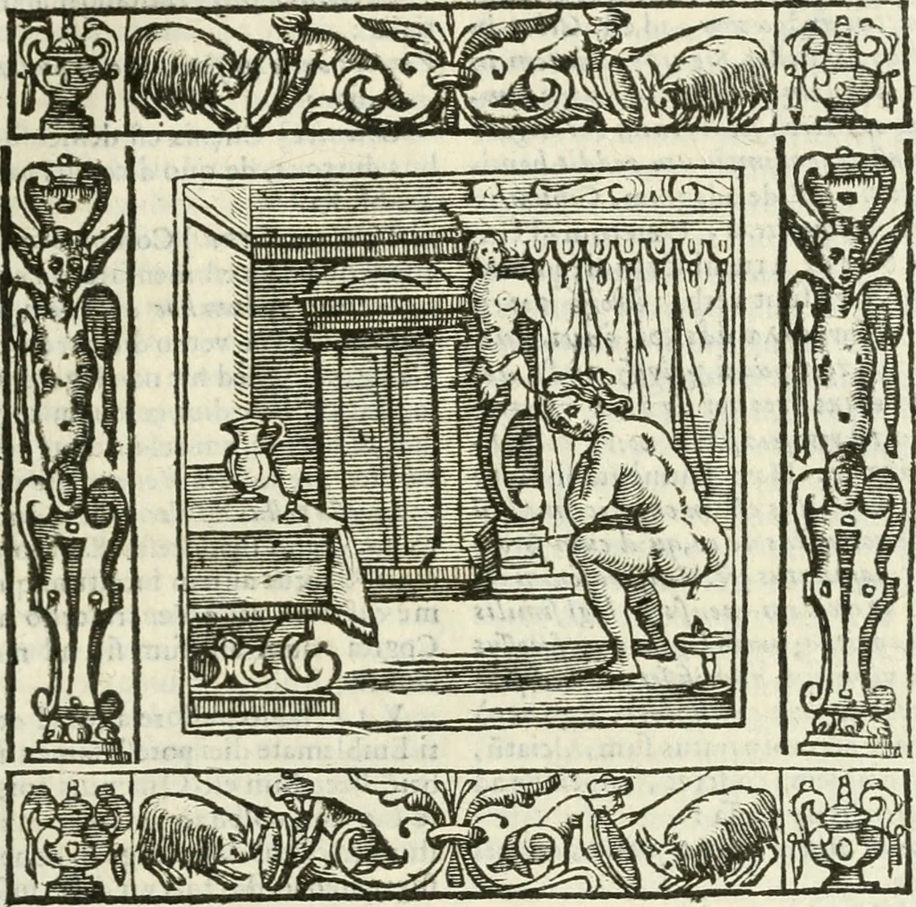 An illustration from Andreæ Alciati emblemata cvm commentariis Clavdii Minois...: & notis Lavrentii Pignorii Patavini : nouissima hac editione in continuam vnius commentarij seriem congestis, in certas quasdam quasi classes dispositis, & plusquam dimidia parte auctis, 1621, leaf 436
