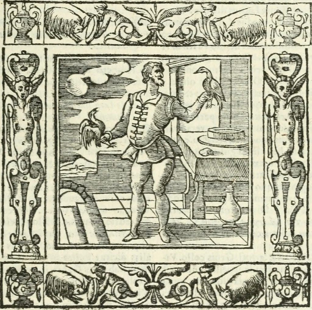 An illustration from Andreæ Alciati emblemata cvm commentariis Clavdii Minois...: & notis Lavrentii Pignorii Patavini : nouissima hac editione in continuam vnius commentarij seriem congestis, in certas quasdam quasi classes dispositis, & plusquam dimidia parte auctis, 1621, leaf 472