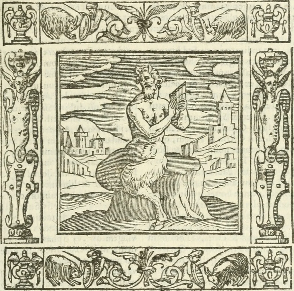 An illustration from Andreæ Alciati emblemata cvm commentariis Clavdii Minois...: & notis Lavrentii Pignorii Patavini : nouissima hac editione in continuam vnius commentarij seriem congestis, in certas quasdam quasi classes dispositis, & plusquam dimidia parte auctis, 1621, leaf 492