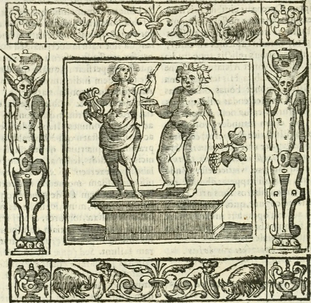 An illustration from Andreæ Alciati emblemata cvm commentariis Clavdii Minois...: & notis Lavrentii Pignorii Patavini : nouissima hac editione in continuam vnius commentarij seriem congestis, in certas quasdam quasi classes dispositis, & plusquam dimidia parte auctis, 1621, leaf 501