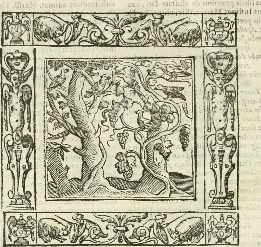 An illustration from Andreæ Alciati emblemata cvm commentariis Clavdii Minois...: & notis Lavrentii Pignorii Patavini : nouissima hac editione in continuam vnius commentarij seriem congestis, in certas quasdam quasi classes dispositis, & plusquam dimidia parte auctis, 1621, leaf 503