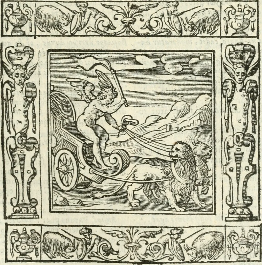 An illustration from Andreæ Alciati emblemata cvm commentariis Clavdii Minois...: & notis Lavrentii Pignorii Patavini : nouissima hac editione in continuam vnius commentarij seriem congestis, in certas quasdam quasi classes dispositis, & plusquam dimidia parte auctis, 1621, leaf 524