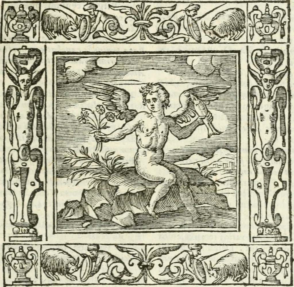 An illustration from Andreæ Alciati emblemata cvm commentariis Clavdii Minois...: & notis Lavrentii Pignorii Patavini : nouissima hac editione in continuam vnius commentarij seriem congestis, in certas quasdam quasi classes dispositis, & plusquam dimidia parte auctis, 1621, leaf 530