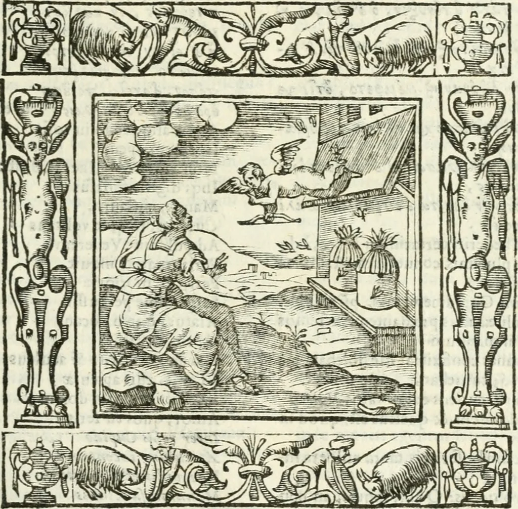 An illustration from Andreæ Alciati emblemata cvm commentariis Clavdii Minois...: & notis Lavrentii Pignorii Patavini : nouissima hac editione in continuam vnius commentarij seriem congestis, in certas quasdam quasi classes dispositis, & plusquam dimidia parte auctis, 1621, leaf 552