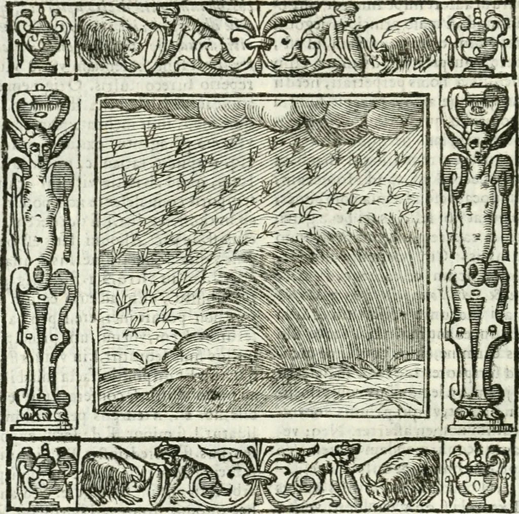 An illustration from Andreæ Alciati emblemata cvm commentariis Clavdii Minois...: & notis Lavrentii Pignorii Patavini : nouissima hac editione in continuam vnius commentarij seriem congestis, in certas quasdam quasi classes dispositis, & plusquam dimidia parte auctis, 1621, leaf 631