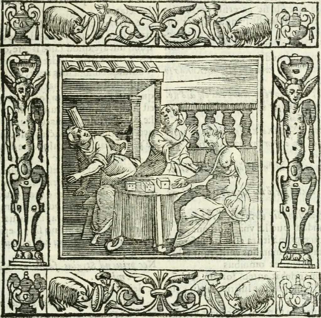 An illustration from Andreæ Alciati emblemata cvm commentariis Clavdii Minois...: & notis Lavrentii Pignorii Patavini : nouissima hac editione in continuam vnius commentarij seriem congestis, in certas quasdam quasi classes dispositis, & plusquam dimidia parte auctis, 1621, leaf 640
