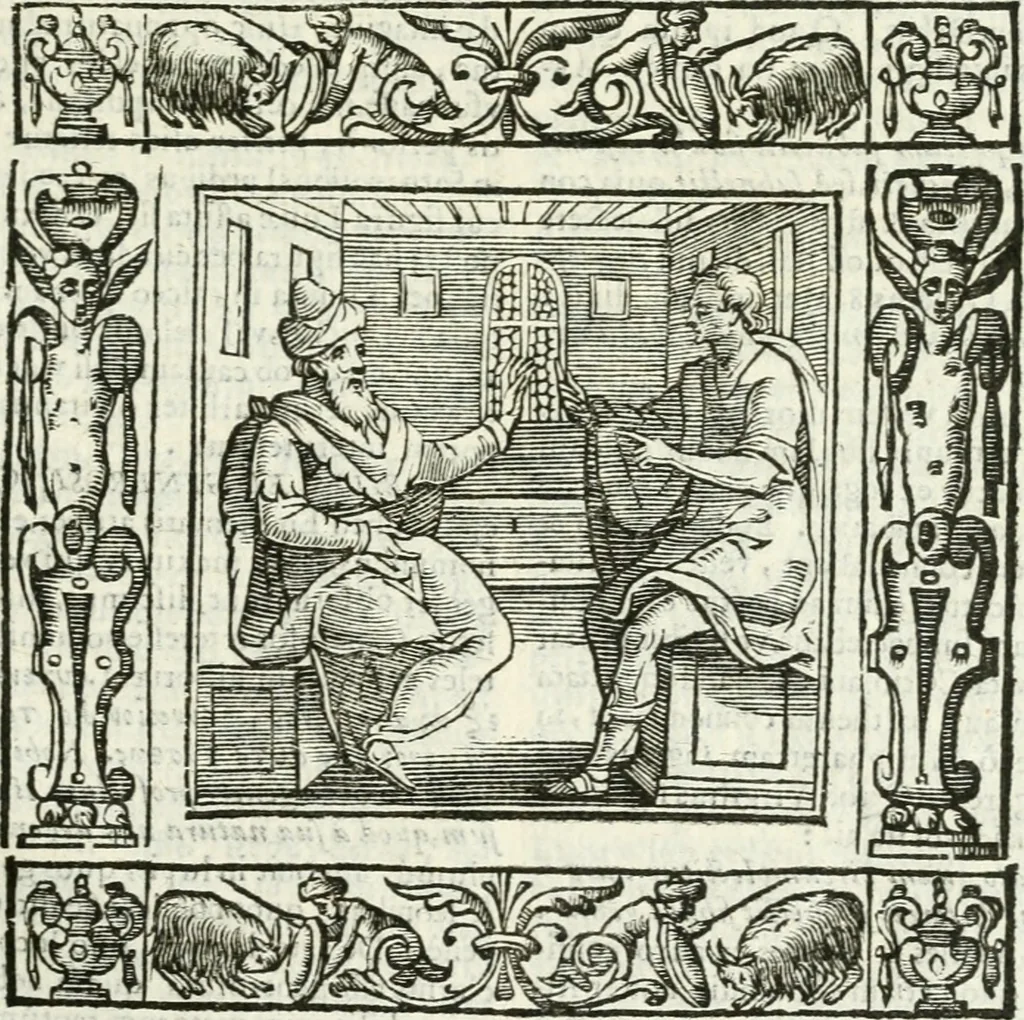 An illustration from Andreæ Alciati emblemata cvm commentariis Clavdii Minois...: & notis Lavrentii Pignorii Patavini : nouissima hac editione in continuam vnius commentarij seriem congestis, in certas quasdam quasi classes dispositis, & plusquam dimidia parte auctis, 1621, leaf 668