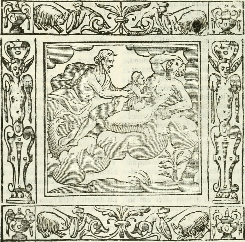 An illustration from Andreæ Alciati emblemata cvm commentariis Clavdii Minois...: & notis Lavrentii Pignorii Patavini : nouissima hac editione in continuam vnius commentarij seriem congestis, in certas quasdam quasi classes dispositis, & plusquam dimidia parte auctis, 1621, leaf 683