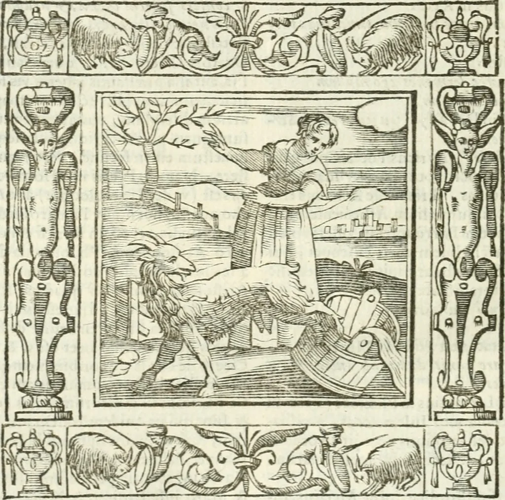 An illustration from Andreæ Alciati emblemata cvm commentariis Clavdii Minois...: & notis Lavrentii Pignorii Patavini : nouissima hac editione in continuam vnius commentarij seriem congestis, in certas quasdam quasi classes dispositis, & plusquam dimidia parte auctis, 1621, leaf 689