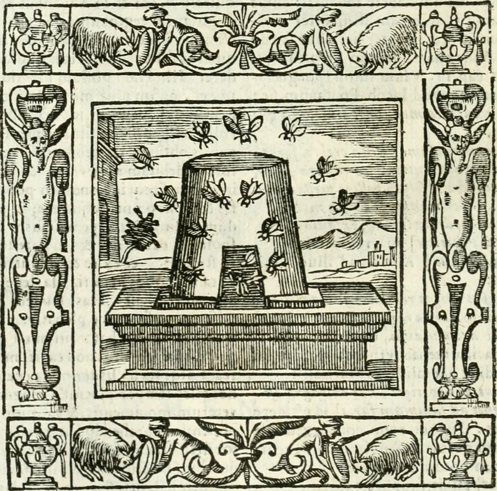 An illustration from Andreæ Alciati emblemata cvm commentariis Clavdii Minois...: & notis Lavrentii Pignorii Patavini : nouissima hac editione in continuam vnius commentarij seriem congestis, in certas quasdam quasi classes dispositis, & plusquam dimidia parte auctis, 1621, leaf 715