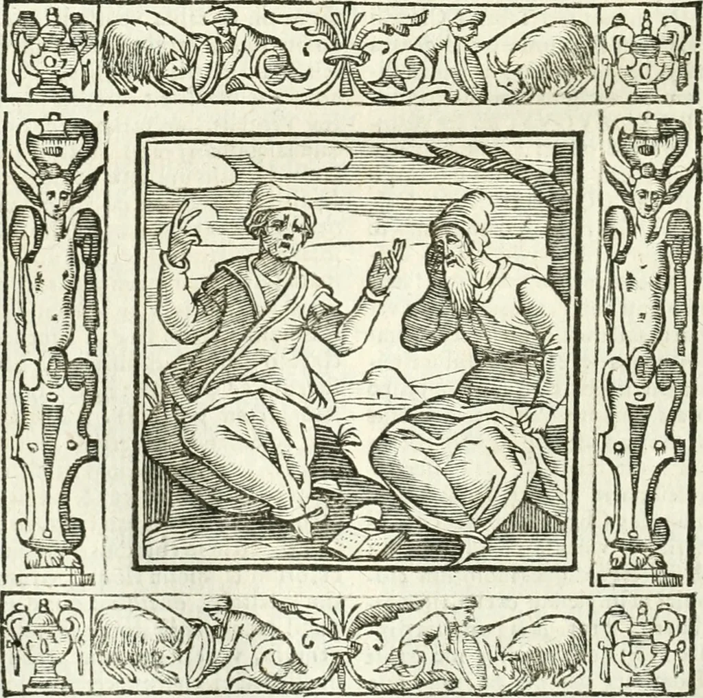 An illustration from Andreæ Alciati emblemata cvm commentariis Clavdii Minois...: & notis Lavrentii Pignorii Patavini : nouissima hac editione in continuam vnius commentarij seriem congestis, in certas quasdam quasi classes dispositis, & plusquam dimidia parte auctis, 1621, leaf 729