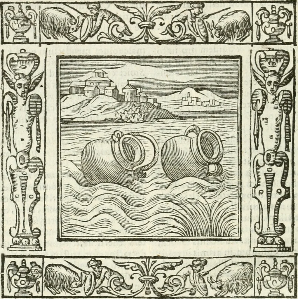 An illustration from Andreæ Alciati emblemata cvm commentariis Clavdii Minois...: & notis Lavrentii Pignorii Patavini : nouissima hac editione in continuam vnius commentarij seriem congestis, in certas quasdam quasi classes dispositis, & plusquam dimidia parte auctis, 1621, leaf 781