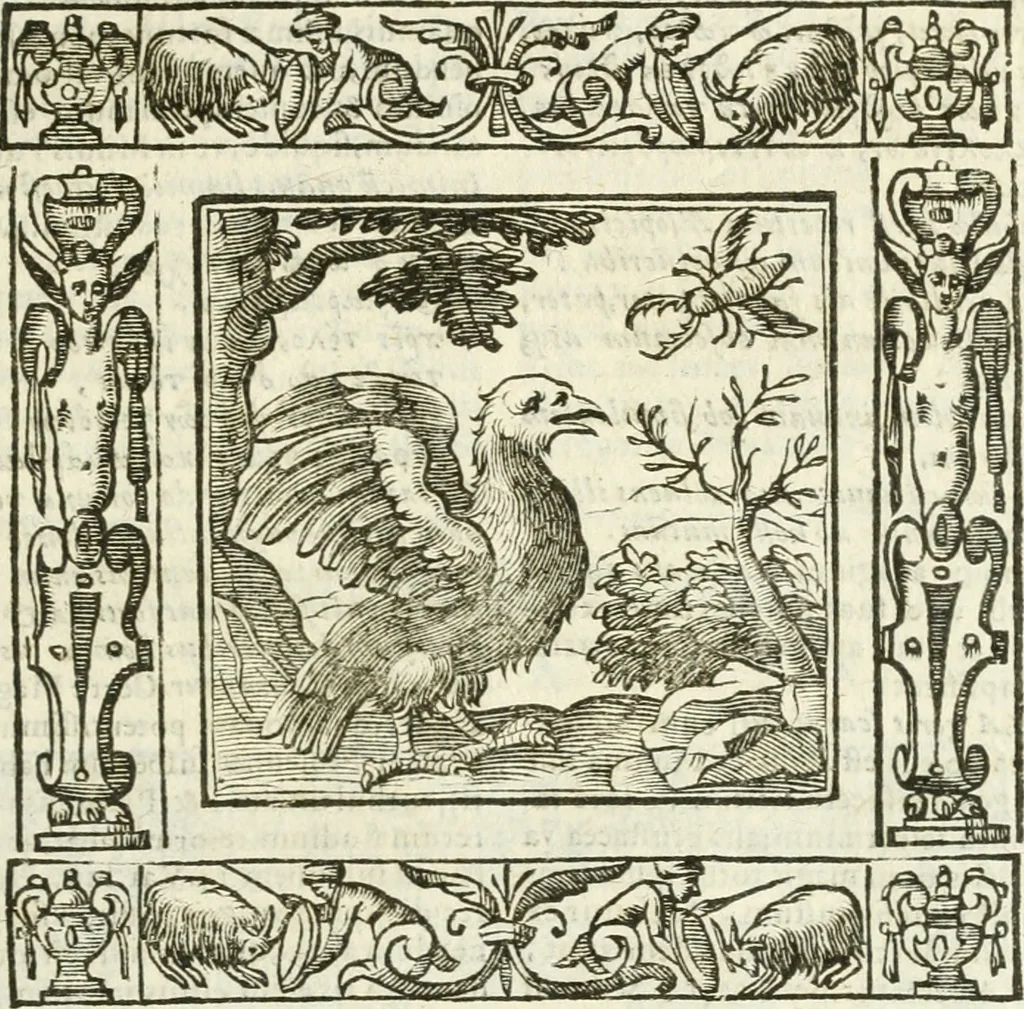 An illustration from Andreæ Alciati emblemata cvm commentariis Clavdii Minois...: & notis Lavrentii Pignorii Patavini : nouissima hac editione in continuam vnius commentarij seriem congestis, in certas quasdam quasi classes dispositis, & plusquam dimidia parte auctis, 1621, leaf 792