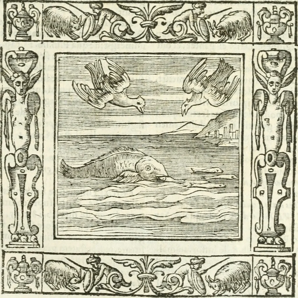 An illustration from Andreæ Alciati emblemata cvm commentariis Clavdii Minois...: & notis Lavrentii Pignorii Patavini : nouissima hac editione in continuam vnius commentarij seriem congestis, in certas quasdam quasi classes dispositis, & plusquam dimidia parte auctis, 1621, leaf 794