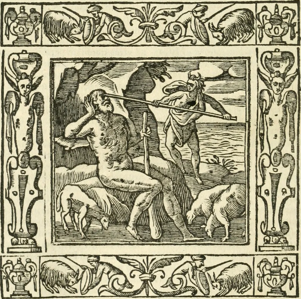 An illustration from Andreæ Alciati emblemata cvm commentariis Clavdii Minois...: & notis Lavrentii Pignorii Patavini : nouissima hac editione in continuam vnius commentarij seriem congestis, in certas quasdam quasi classes dispositis, & plusquam dimidia parte auctis, 1621, leaf 801