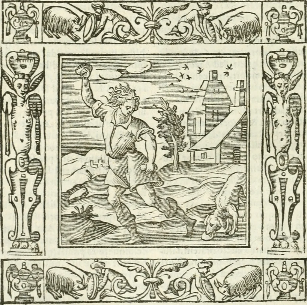 An illustration from Andreæ Alciati emblemata cvm commentariis Clavdii Minois...: & notis Lavrentii Pignorii Patavini : nouissima hac editione in continuam vnius commentarij seriem congestis, in certas quasdam quasi classes dispositis, & plusquam dimidia parte auctis, 1621, leaf 811