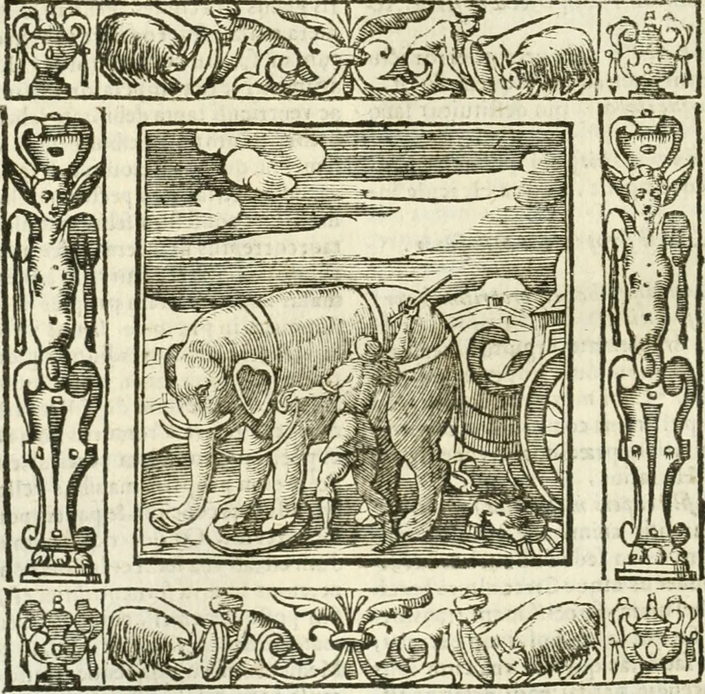An illustration from Andreæ Alciati emblemata cvm commentariis Clavdii Minois...: & notis Lavrentii Pignorii Patavini : nouissima hac editione in continuam vnius commentarij seriem congestis, in certas quasdam quasi classes dispositis, & plusquam dimidia parte auctis, 1621, leaf 817