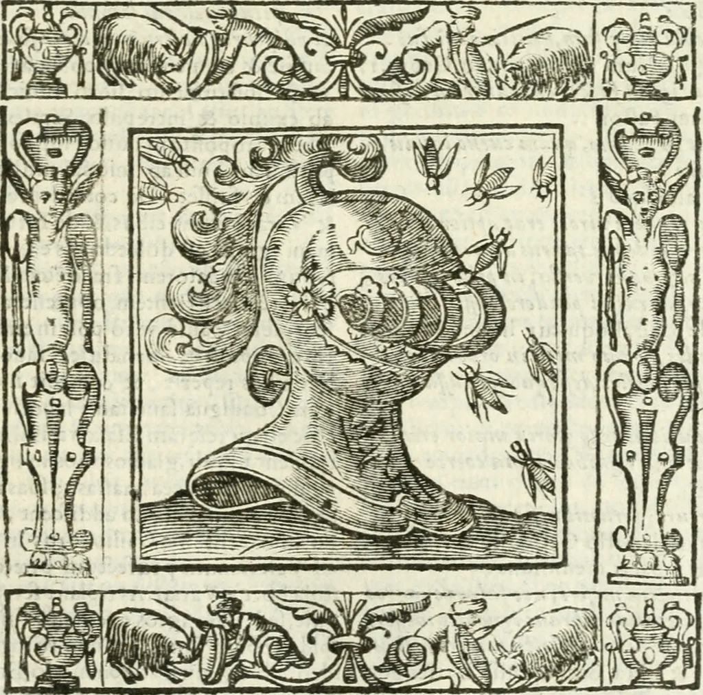 An illustration from Andreæ Alciati emblemata cvm commentariis Clavdii Minois...: & notis Lavrentii Pignorii Patavini : nouissima hac editione in continuam vnius commentarij seriem congestis, in certas quasdam quasi classes dispositis, & plusquam dimidia parte auctis, 1621, leaf 820