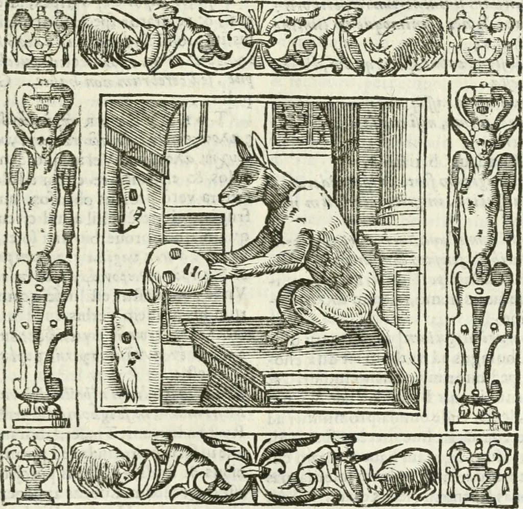 An illustration from Andreæ Alciati emblemata cvm commentariis Clavdii Minois...: & notis Lavrentii Pignorii Patavini : nouissima hac editione in continuam vnius commentarij seriem congestis, in certas quasdam quasi classes dispositis, & plusquam dimidia parte auctis, 1621, leaf 886