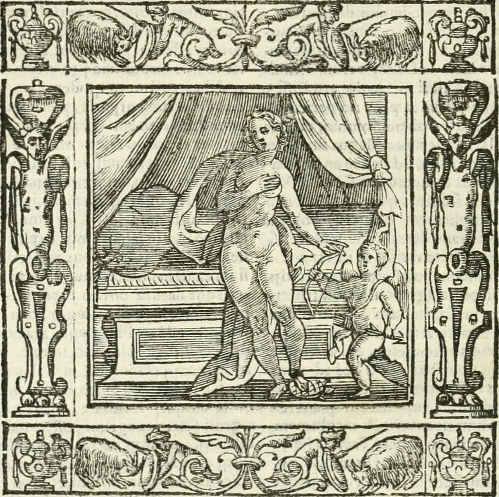 An illustration from Andreæ Alciati emblemata cvm commentariis Clavdii Minois...: & notis Lavrentii Pignorii Patavini : nouissima hac editione in continuam vnius commentarij seriem congestis, in certas quasdam quasi classes dispositis, & plusquam dimidia parte auctis, 1621, leaf 915