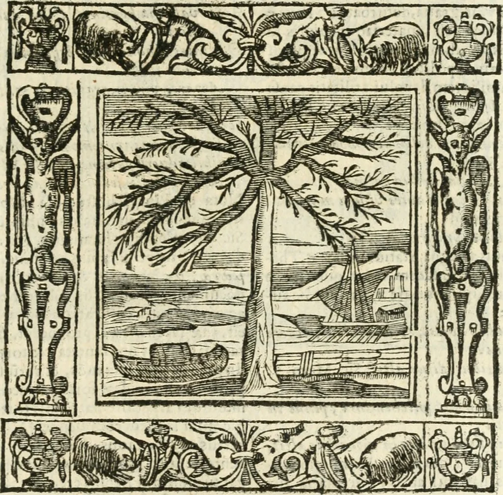 An illustration from Andreæ Alciati emblemata cvm commentariis Clavdii Minois...: & notis Lavrentii Pignorii Patavini : nouissima hac editione in continuam vnius commentarij seriem congestis, in certas quasdam quasi classes dispositis, & plusquam dimidia parte auctis, 1621, leaf 940