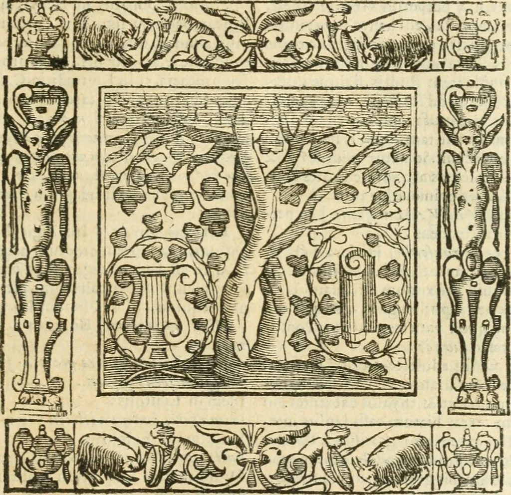 An illustration from Andreæ Alciati emblemata cvm commentariis Clavdii Minois...: & notis Lavrentii Pignorii Patavini : nouissima hac editione in continuam vnius commentarij seriem congestis, in certas quasdam quasi classes dispositis, & plusquam dimidia parte auctis, 1621, leaf 948