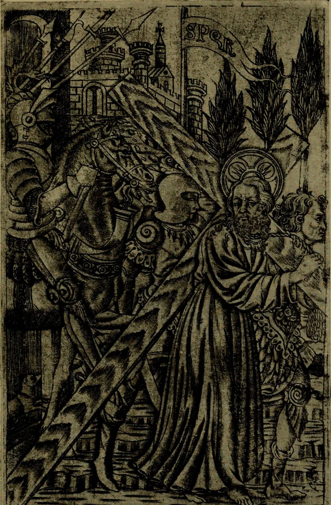 An illustration from Andrea Mantegna and the Italian pre-Raphaelite engravers, 1911, leaf 24