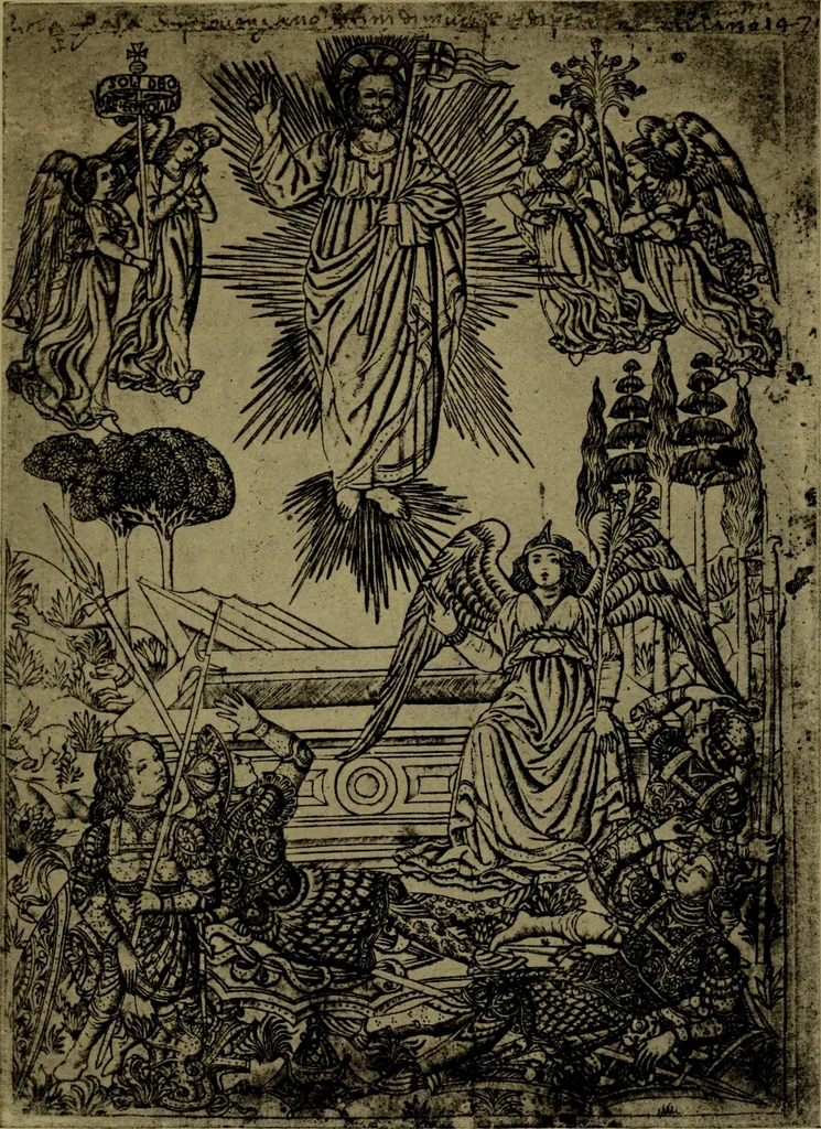 An illustration from Andrea Mantegna and the Italian pre-Raphaelite engravers, 1911, leaf 28